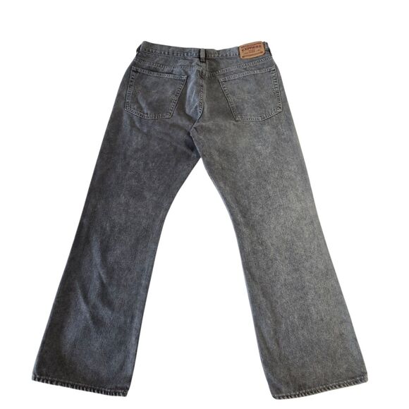 Express Mens Button Fly Denim Jeans Bootcut Washed Black Medium Rise Sz 36Wx30L - Picture 12 of 13